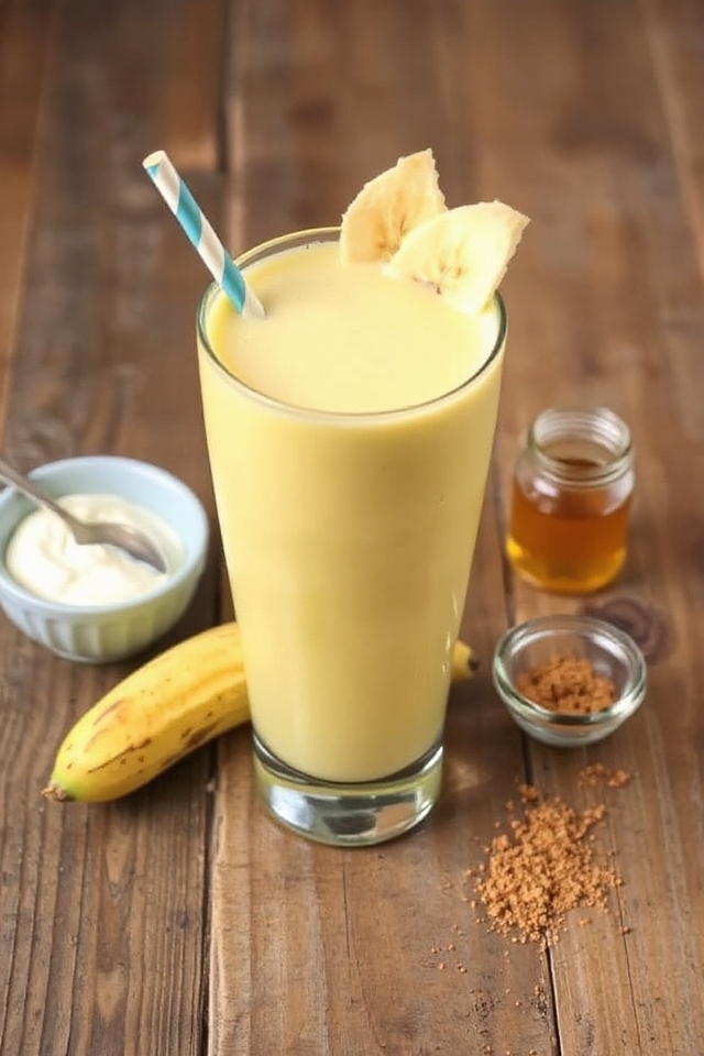 banana smoothie preparation instructions