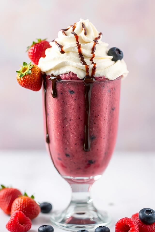 berry smoothie with chocolate