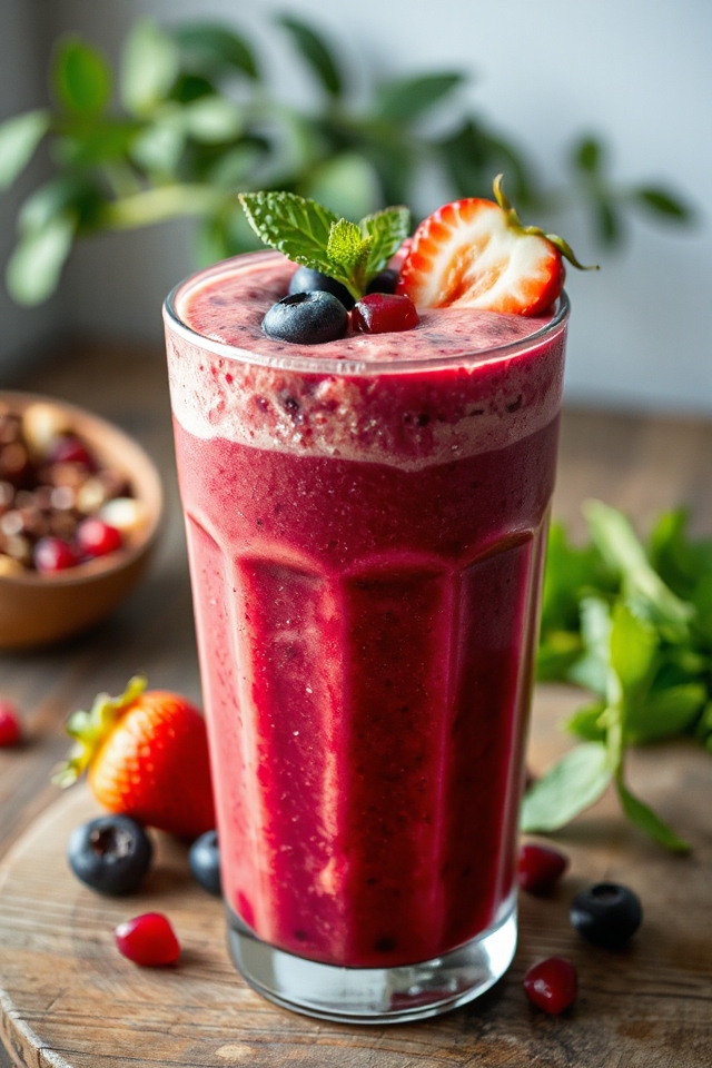blend berries with pomegranate