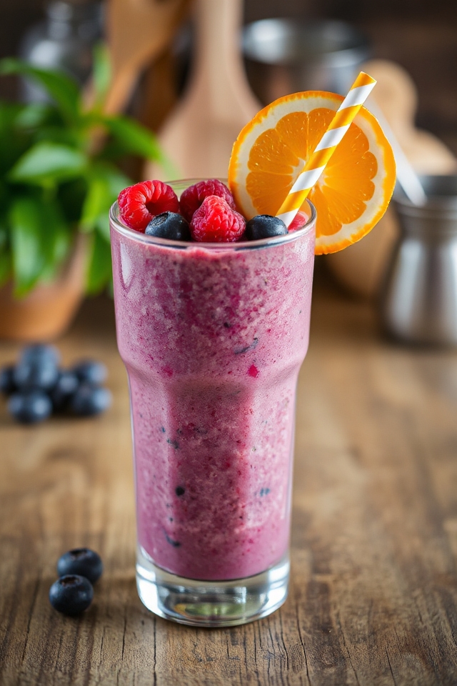 blend berry orange smoothie
