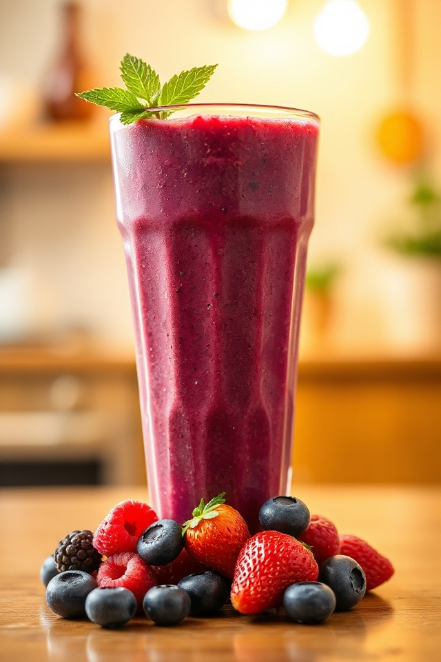blend frozen berries smoothie