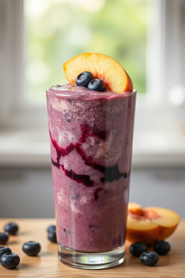 blend frozen fruit together