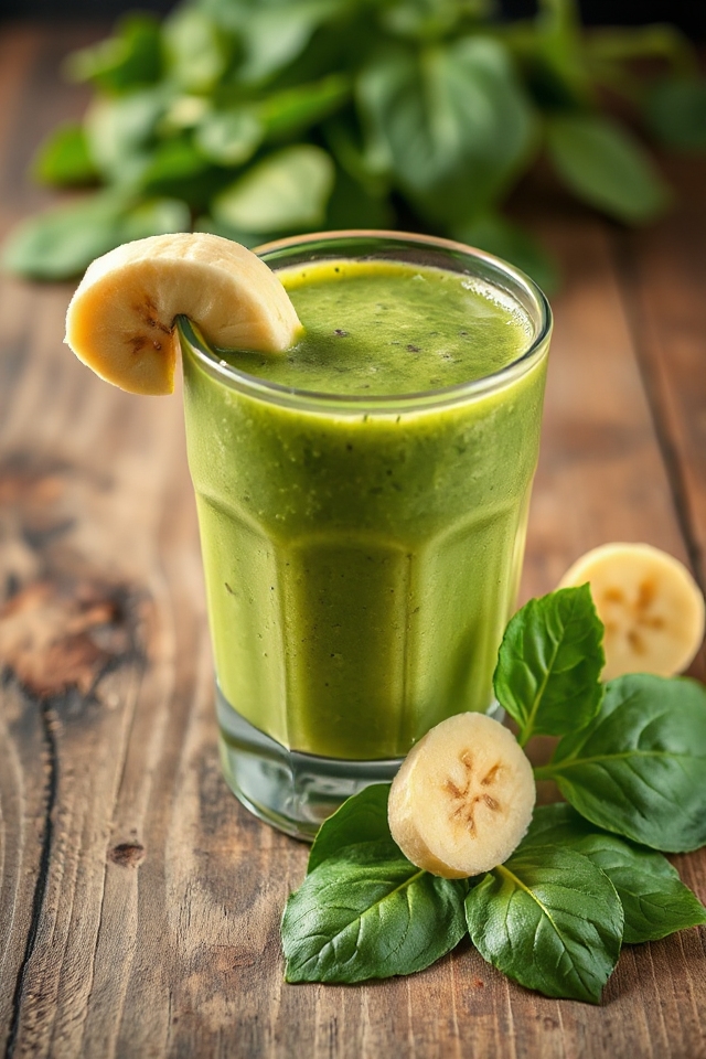 blend spinach banana yogurt