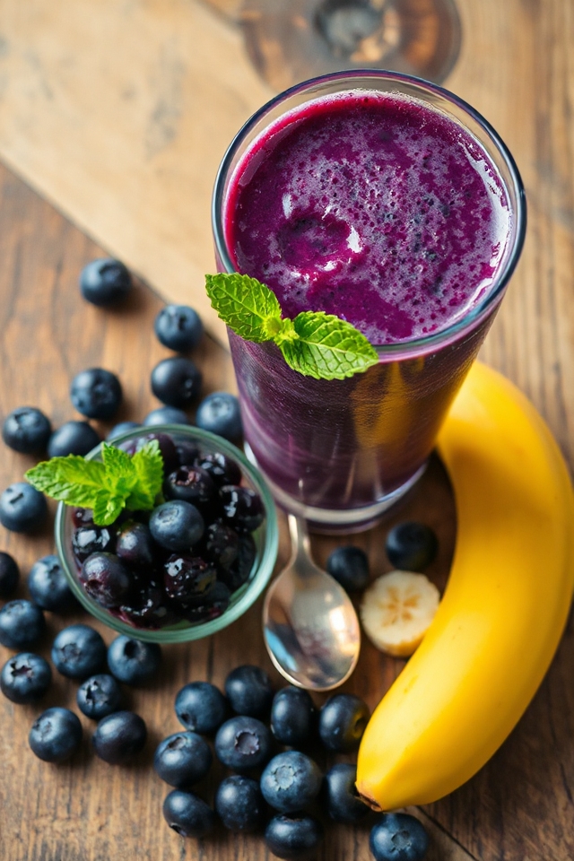 blueberry smoothie preparation instructions