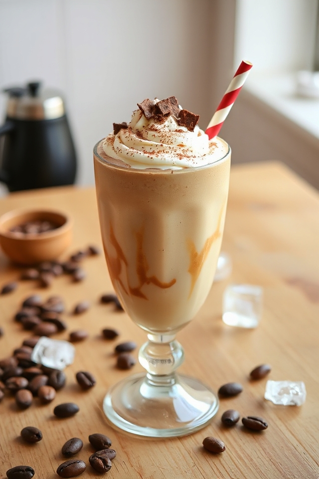 coffee flavored creamy smoothie