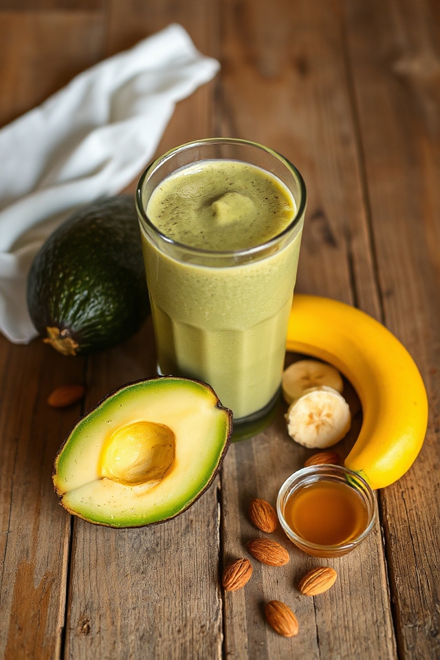 creamy avocado banana smoothie