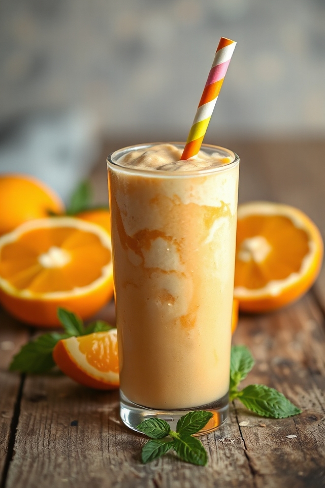 creamy orange yogurt smoothie