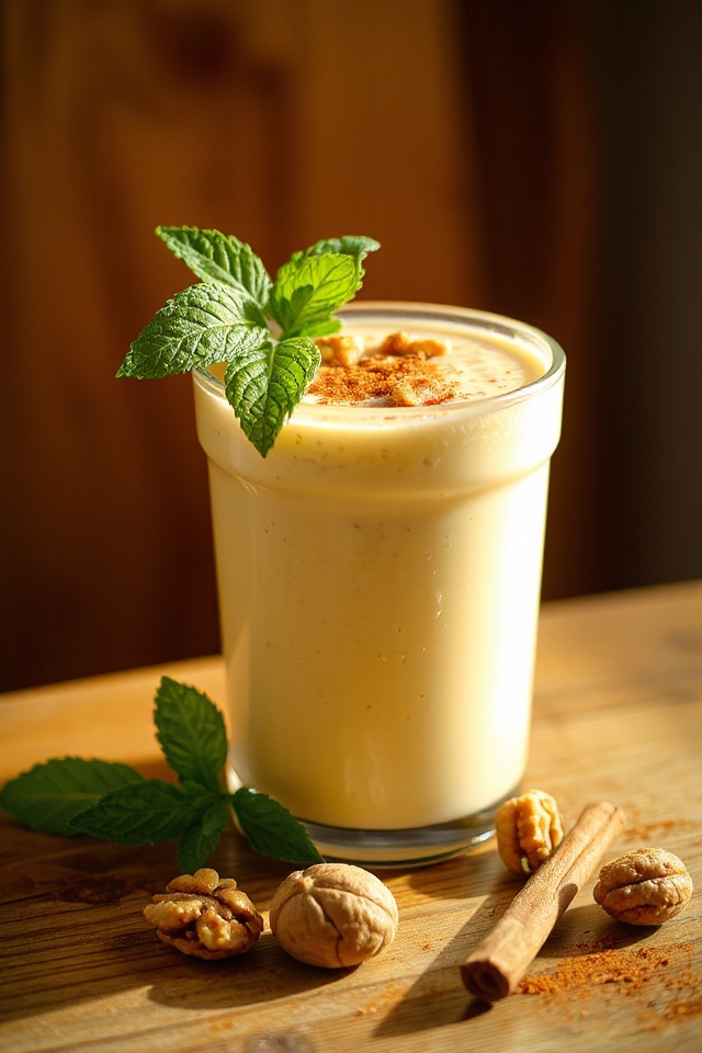 delicious banana walnut smoothie