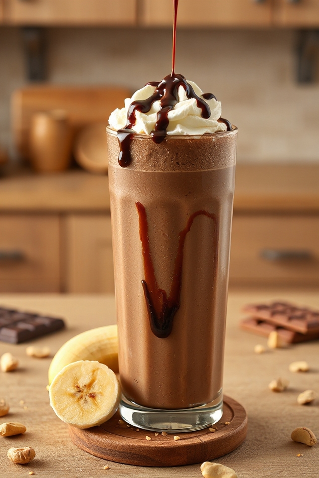 delicious chocolate peanut butter smoothie