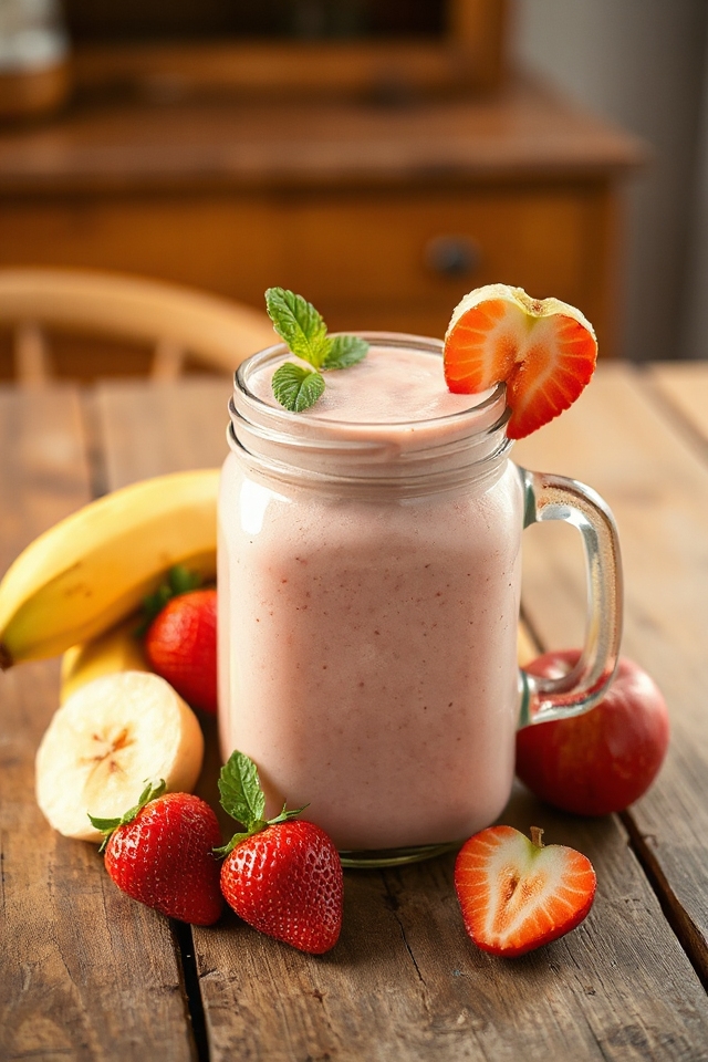 delicious mixed fruit smoothie