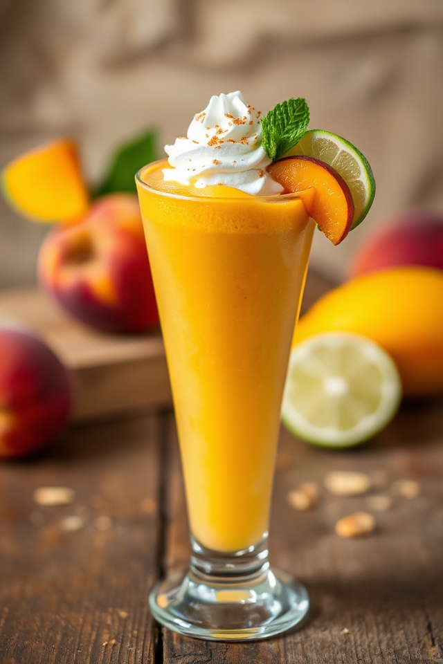 fresh peach mango smoothie