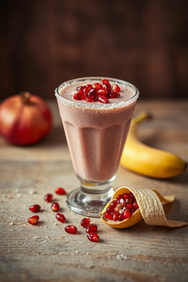 frozen banana pomegranate smoothie