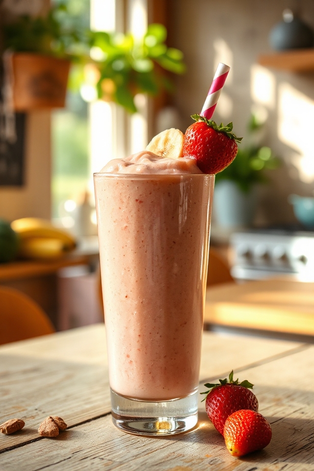 frozen strawberry banana smoothie