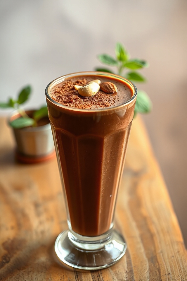 healthy chocolate banana smoothie