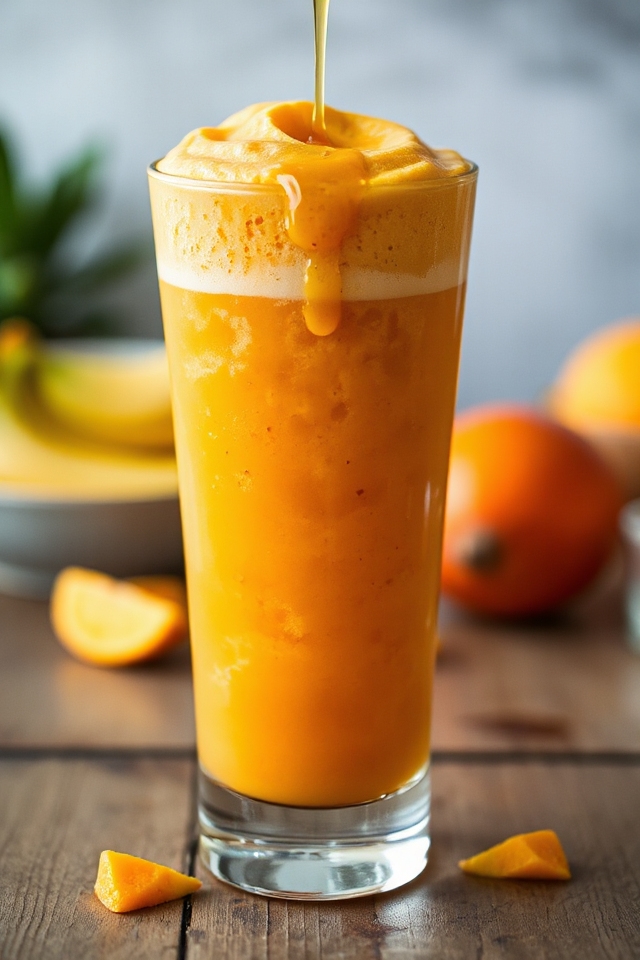 layered fruity smoothie delight
