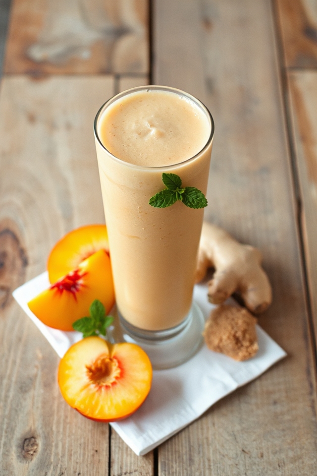 peach ginger smoothie recipe