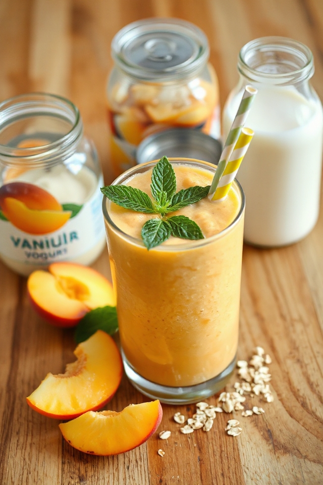 peach smoothie preparation steps