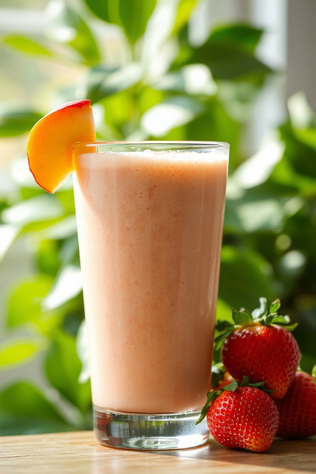 peach strawberry smoothie recipe