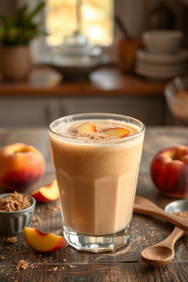 peachy yogurt smoothie delight