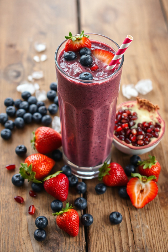 pomegranate berry smoothie recipe