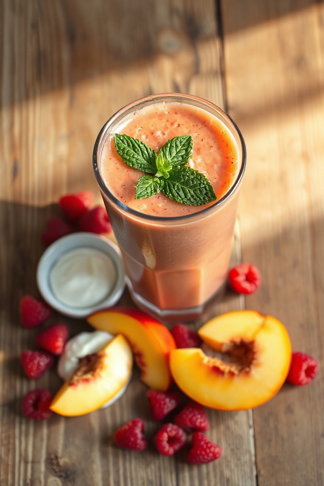 raspberry peach smoothie recipe