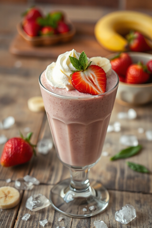 strawberry banana yogurt smoothie