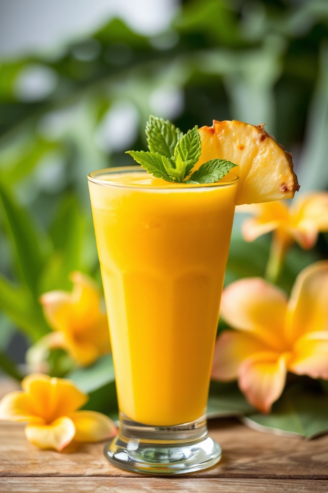 tropical mango pineapple smoothie