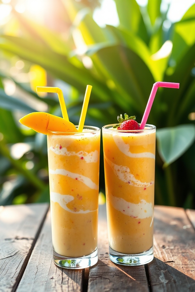 tropical smoothie blending fun