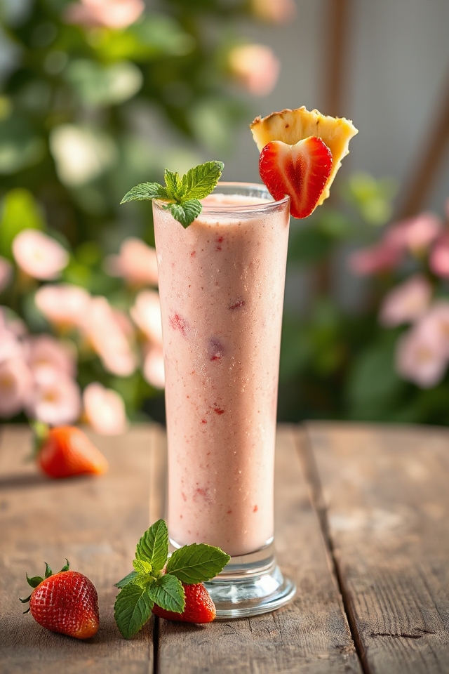 tropical strawberry pineapple smoothie